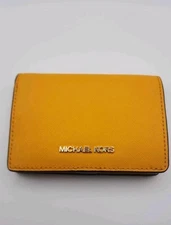 MICHAEL KORS Jet Set Medium Slim Wallet Sun Yellow Leather 38S3GJ6F2L