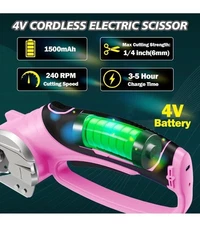 Cordless Electric Scissors, 4V Rechargeable Box Cutter & Cardboard Cutter