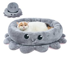 Jiupety Cute Calming Dog Beds Clearance for Medium Small Dogs, Anxiety Bolste...