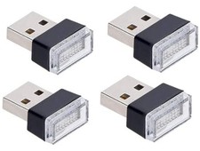 Ice Blue USB Car Interior Lighting Atmosphere Lamps Universal Mini Led USB