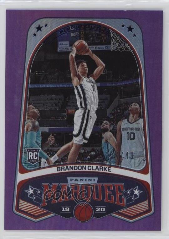 2019 Panini Chronicles Marquee Purple 34/49 Brandon Clarke #238 Rookie RC 05ol