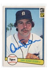 DAN SCHATZEDER DETROIT TIGERS 1982 DONRUSS IP/TTM AUTOGRAPH AUTO