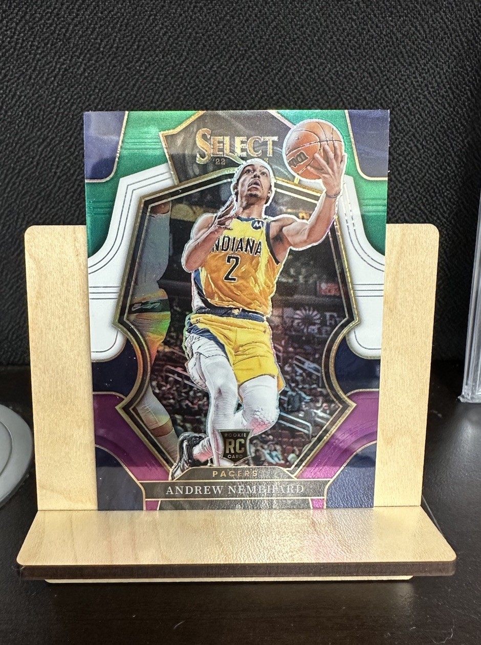 2022-23 Panini Select Andrew Nembhard RC #186 Green White and Purple Pacers