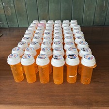 HUGE Lot Of 54 Empty Medicine Bottles CLEAN Crafts, Church, Art, Organizing