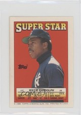 1988 Topps Super Star Sticker Back Cards ( 188) Willie Randolph George Bell 11gl