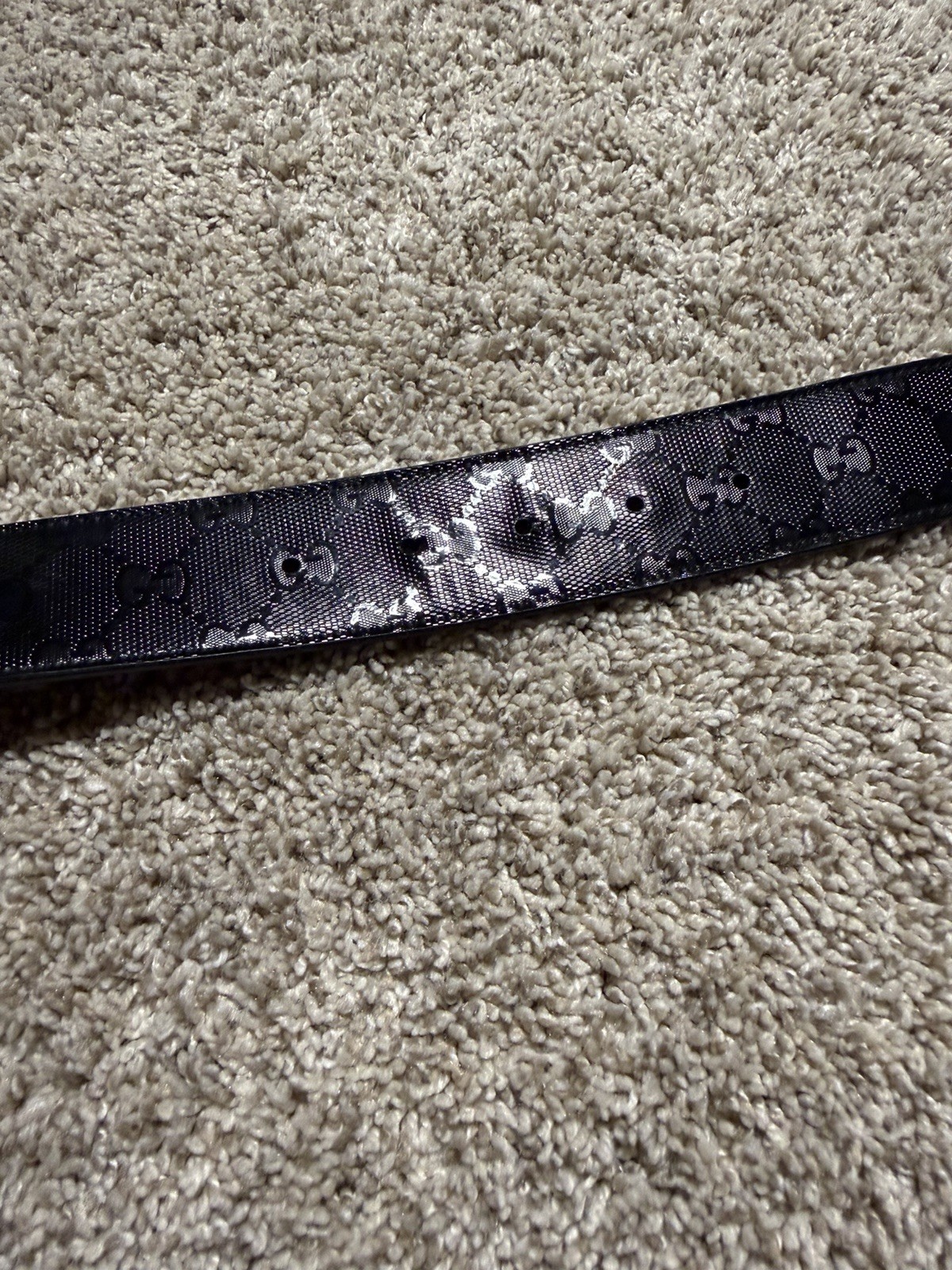 Authentic GUCCI Black Imprime Interlocking GG Bel… - image 4