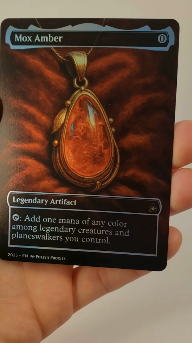 Mox Amber FOIL Proxy Playtest Card with Custom Art Design | eBay