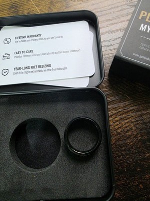 Gentle Bands Men's Black Ring - Band Style Men's Ring Forged In Fire 