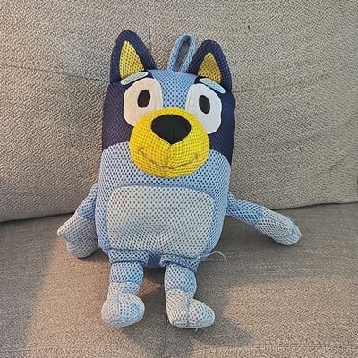 Bluey Dog Plush Bath Or Pool Toy Washable Blue/Light Blue/Yellow