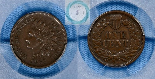 1867 1C Indian Head Cent PCGS VF35 - Lovely Chocolate Detail