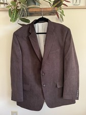 Lauren Ralph Lauren Mens 44R Classic Fit Brown Faux Suede Sport Coat Blazer