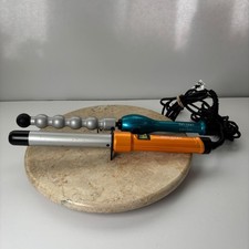 Bed Head Tigi Rock N Roller Curling Iron Wand Set Orange Teal Bundle