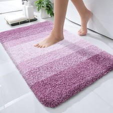 OLANLY Small Bathroom Rugs Mat 24x16, Extra Soft 24" X 16", Pinkish-purple