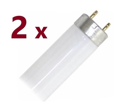 2-PK F15T8/D 18'' 15W DAYLIGHT 6500K FLUORESCENT BULB SYLVANIA NEW 21600