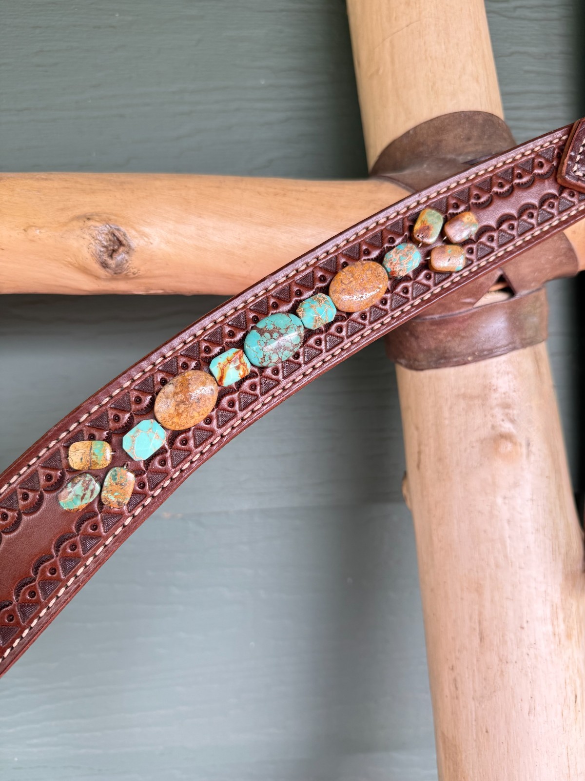 GENUINE Turquoise and Jasper Tack Set New Custom Designed