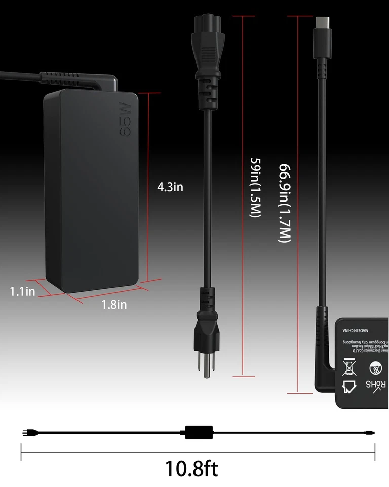 Universal 45W 65W USB Computer Laptop Charger With HP/Dell/Lenovo/Acer/Asus/S... - Image 3 of 4