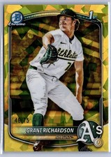 2025 Bowman Draft Sapphire #BDC-171 Grant Richardson Yellow Sapphire /75