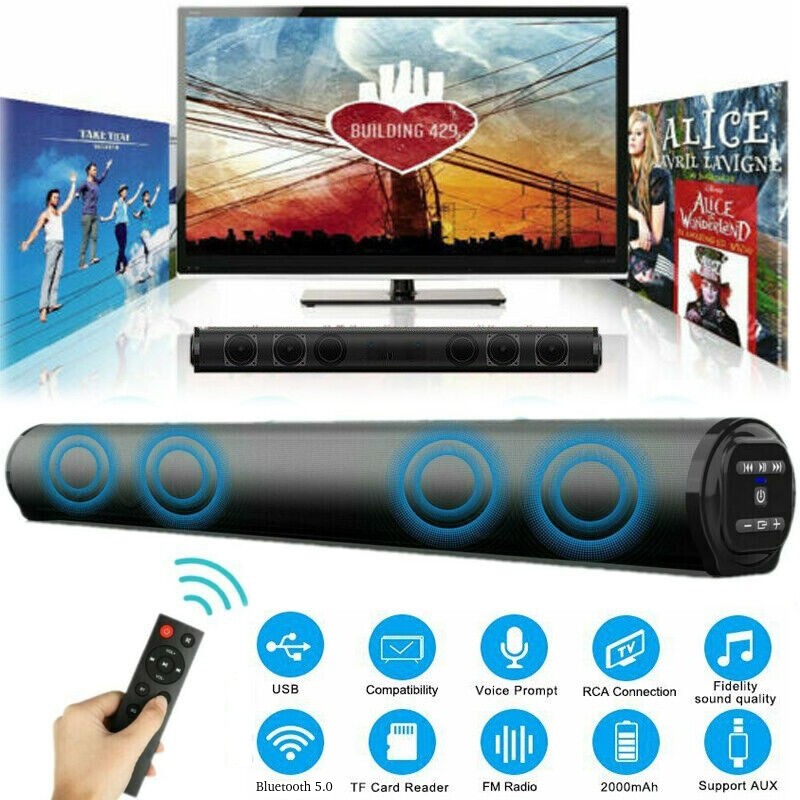 Bar Speaker System Bt Subwoofer Tv Home Theater Remote