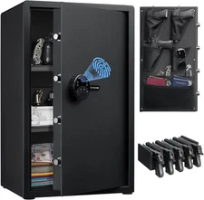 Large Biometric Security Home Safe,3.16 Cubic Feet,Quick Access Unlock with Fing