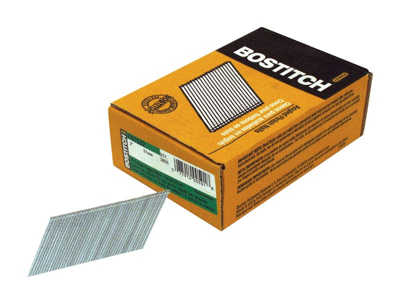 BOSTITCH Finish Nails, 25 Degree, Angled, 15GA, 2-Inch, 3655-Pack (FN1532)