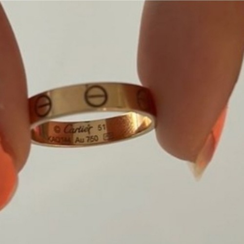 Cartier LOVE Band Ring 18K Rose  Gold Size 51 Signed w/ Box & Certificate