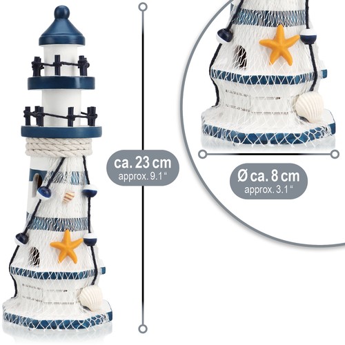 2-teiliges maritimes Deko-Set - Dekoratives Holz-Segelschiff 27 cm und - Bild 7 von 8