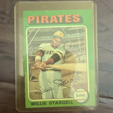 1975 Topps - Willie Stargell #100 Pittsburgh Pirates MLB Baseball Card Auto