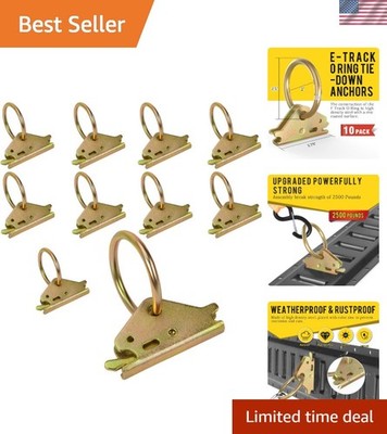 Secure Your Cargo: 10 Steel O-Ring Anchors for Maximum Load Support (2000 lbs)