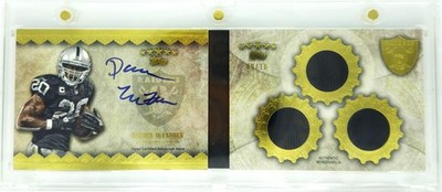 2012 Five Star #FSSBDMC Darren McFadden 9/10 Auto Triple Patch Gold Booklet