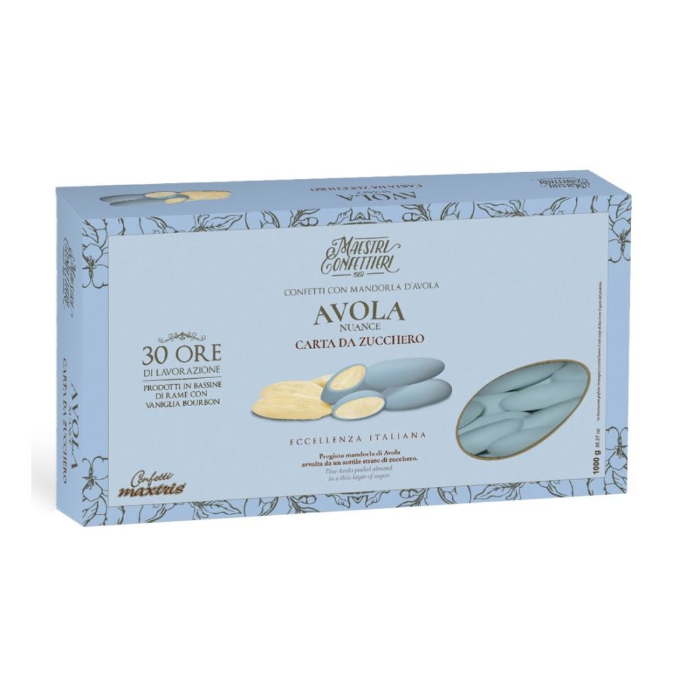 Confetti MAXTRIS Mandorla AVOLA NUANCE colore CARTA DA ZUCCHERO 1 KG 19A9