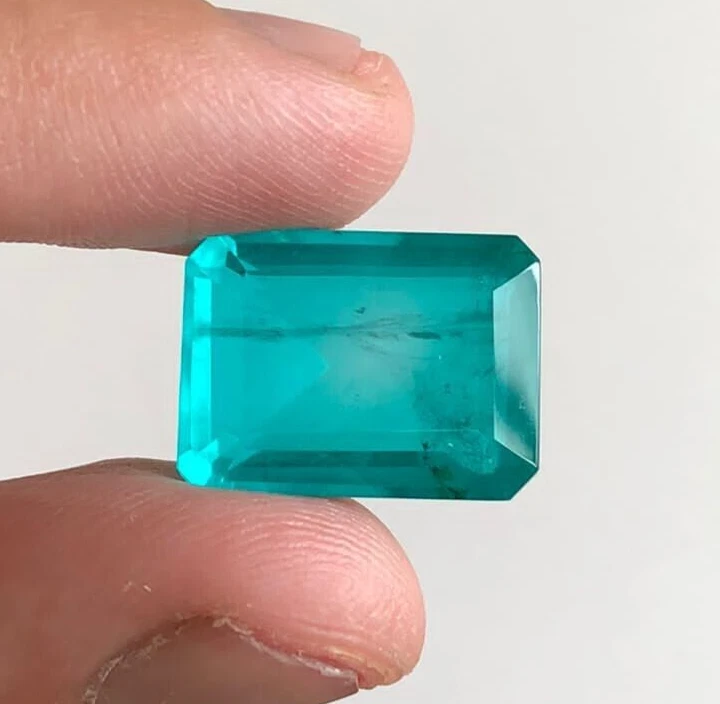 14X10 MM Paraiba Turmalin, Augenrein Paraiba Turmalin Doublet Edelstein - Bild 2 von 4