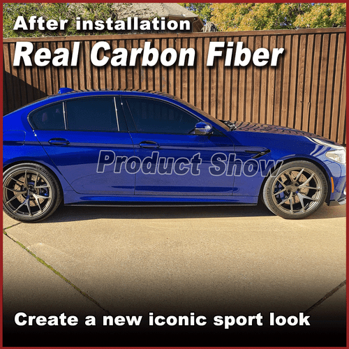 REAL Carbon Side Skirt Extension Lips For BMW G30 540i M-Sport F90 M5 2017-2019 - Picture 3 of 11