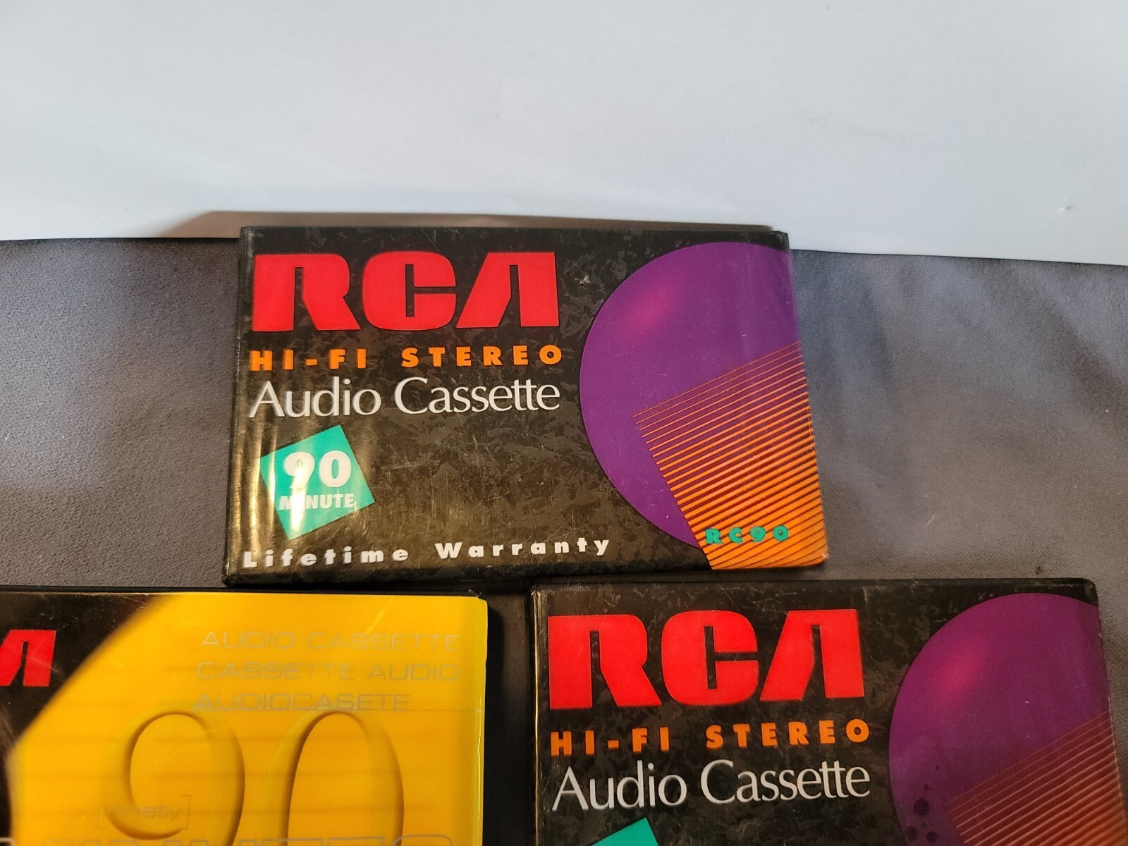 RCA 90 Minutes Blank Audio Cassette Tape RC90 New Sealed and unused Lot of 3 