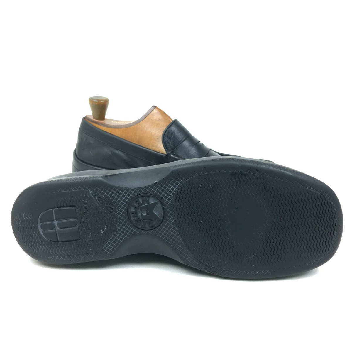 Mephisto Mens Black Leather‎ Loafers Slip On Moc Toe Shoes Size 8 US 7.5 EUR Mephisto Celerina Penny Loafers Shoes Wedge Brown Patent  main image 4