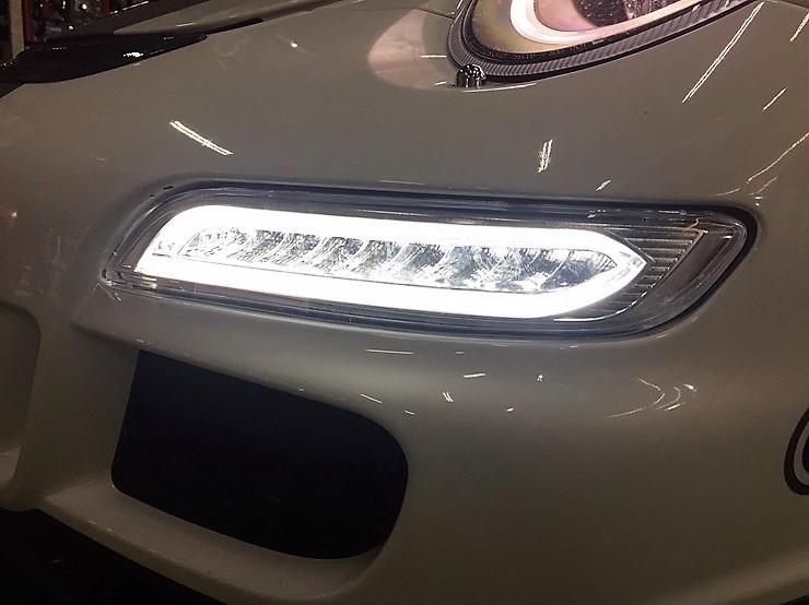 Porsche 911 997 991 Turbo S style LED DRL Turn Signals Smoked 2009