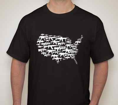 Guns in america second amendment rights T shirt small-5XL available Tee