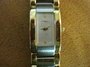 #219 ladys gold plate and stainless TIMEX dress/casual watch | eBay