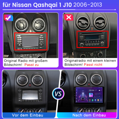 Android 14 Autoradio GPS Navi DSP DAB+ Für Nissan Qashqai 1 J10 2006-2013 6+128G