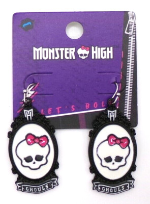 MONSTER HIGH CAMEO SKULL DROP EARRINGS BRAND NEW