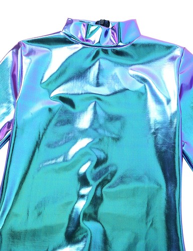 Damen Metallic Ballett Anzug Turtleneck Gymnastik Shiny Leotard Tanz Kleidung - Picture 31 of 87