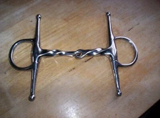 Used Stainless Full Cheek Slow Twist Snaffle Bit  4 3/4" Mouth  6 1/2" Shank