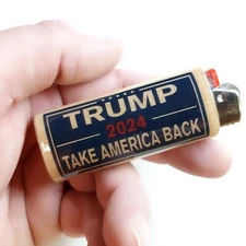 Trump 2024 Take America Back Lighter Case Holder Sleeve Cover Fits Bic Lighters