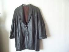 Givenchy Women's Leather Coat Two Front Buttons 18-20 Size