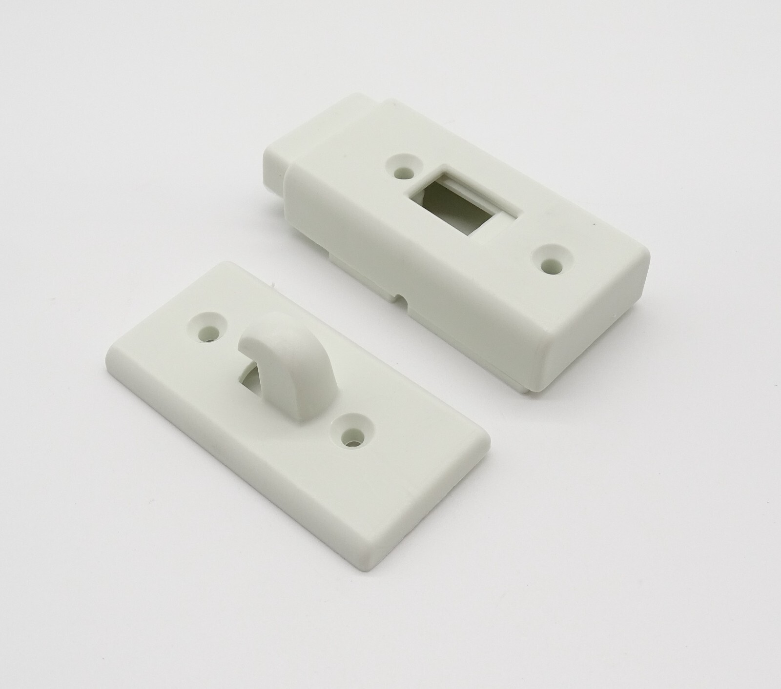 W4 External Door Catch White Caravan Motorhome Locker Latch - 00046