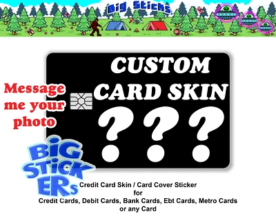 BIGSTICKER Custom Personalized Photo Credit/Debit Card Skin Cover SMART Sticker Wrap Decal