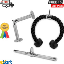 Yes4ALL Tricep Press Down Cable Machine Attachment Set, LAT Pulldown Attachment