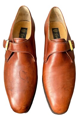 メンズ gucci square toe monk strap shoes 90s