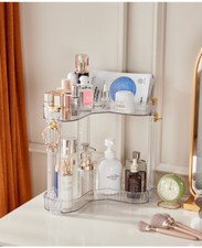 JUFO Two-Tier Heart-Shaped Corner Shelf Kitchen Bathroom Makeup Organiser New