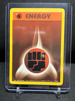Fighting Energy 97/102 Pokémon 1999 Unlimited Base Set LP