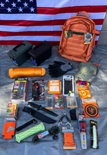 ZOMBAG 0.5 Bug Out Bag ORANGE Survival Gear Tool Backpack Zombie The Last Of Us